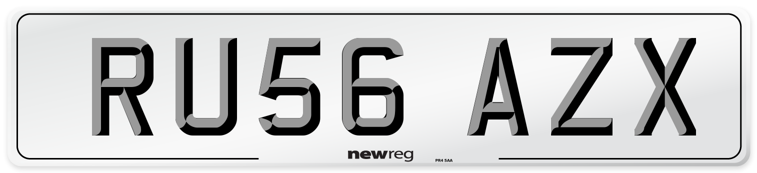 RU56 AZX Number Plate from New Reg
